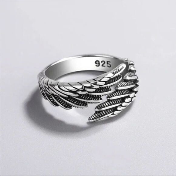 Vintage Style 925 Sterling Silver Wings Wrap Adjustable Ring - Picture 5 of 6